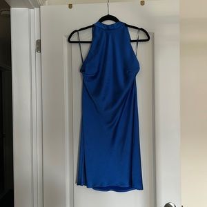 High neck mini dress